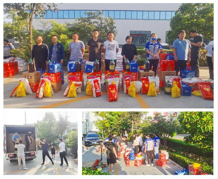 在公司的統一安排下，員工們分時段、分批次有序地進行領取。分發過程中，工作人員有對名單的，有派發的，還有收拾包裝盒的，忙忙碌碌的身影在人群中來來回回穿梭，溫暖而有愛。.jpg